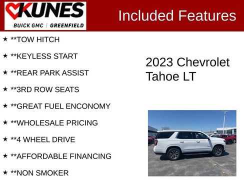 Used 2023 Chevrolet Tahoe LT w/ Luxury Package AWD/4WD image 3