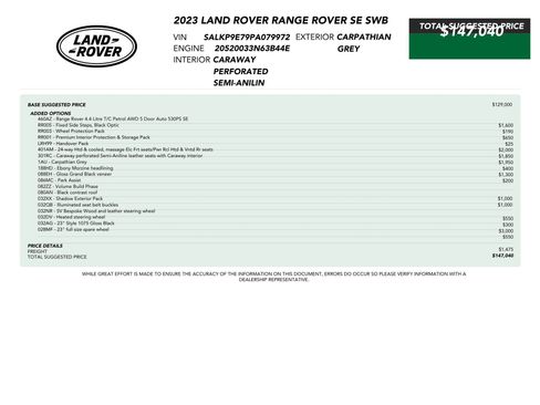 Used 2023 Land Rover Range Rover SE AWD/4WD image 79