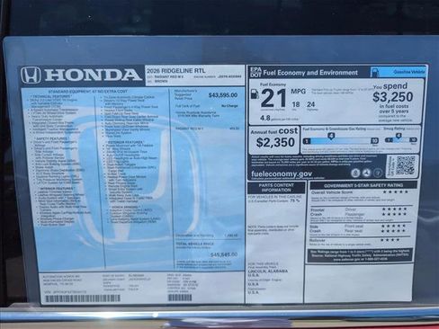 New 2026 Honda Ridgeline RTL image 25