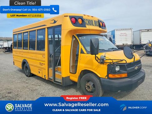 Used 2012 Chevrolet Express 3500 Extended w/ School Bus Package RWD image 1