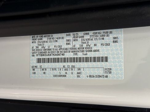 New 2026 Ford Transit 350 148 High Roof Extended AWD w/ Exterior Upgrade Package image 19