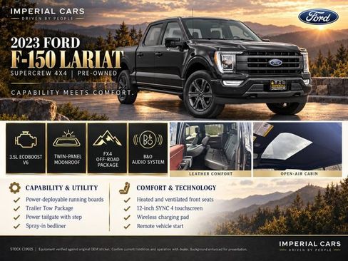Certified 2023 Ford F150 Lariat w/ Equipment Group 502A High AWD/4WD image 26