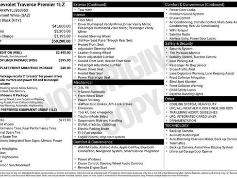 Used 2020 Chevrolet Traverse Premier w/ Redline Edition image 10