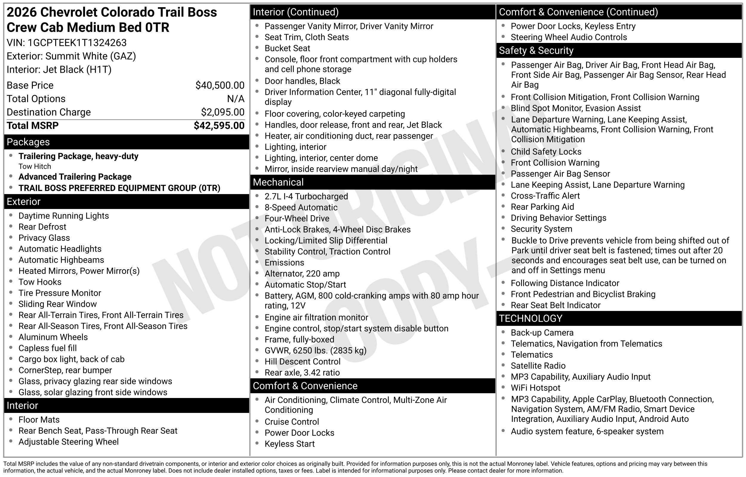 New 2026 Chevrolet Colorado Trail Boss AWD/4WD image 3