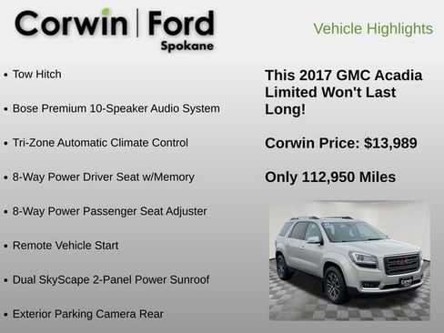 Used 2017 GMC Acadia Limited SLT image 24