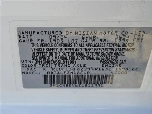 Certified 2025 Nissan Versa SV w/ Trunk Package FWD image 28