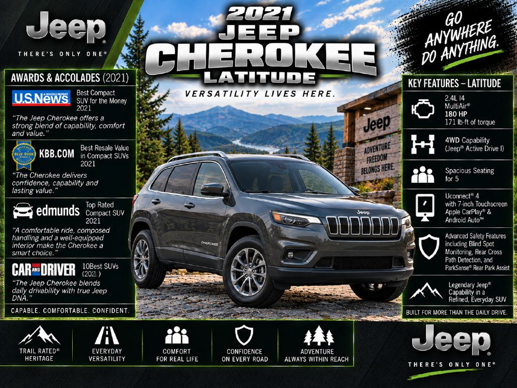 Certified 2021 Jeep Cherokee Latitude FWD image 2