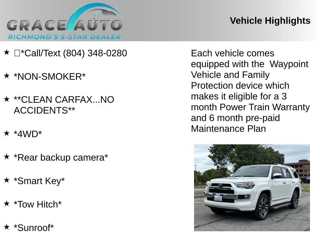Used 2019 Toyota 4Runner Limited AWD/4WD image 2
