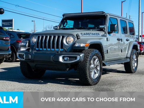 Used 2021 Jeep Wrangler Unlimited Sahara w/ Uconnect 4C Nav & Sound Group AWD/4WD image 2