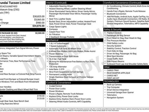 Used 2018 Hyundai Tucson Limited w/ Ultimate Package 02 AWD/4WD image 35