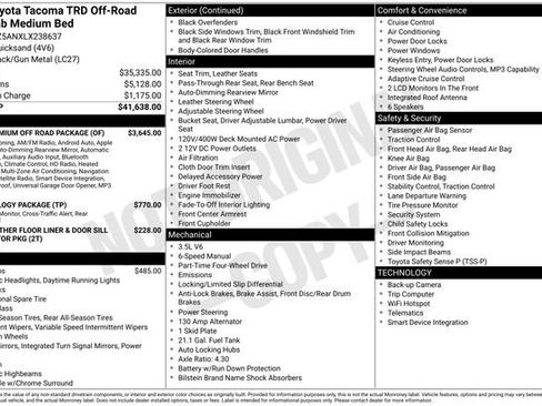 Used 2020 Toyota Tacoma TRD Off-Road w/ TRD Premium Off Road Package image 26