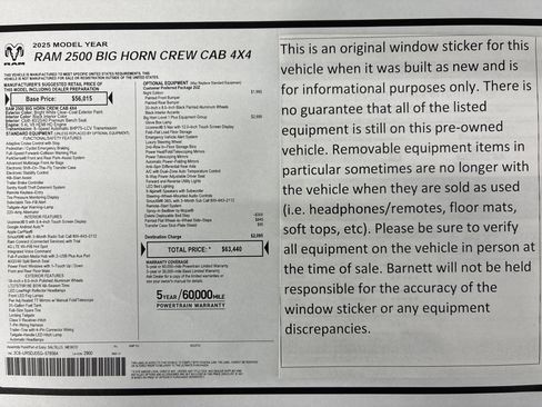Certified 2025 RAM 2500 Big Horn AWD/4WD image 2