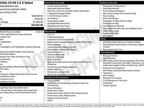 Used 2024 MAZDA CX-50 AWD 2.5 S w/ Select Package image 13