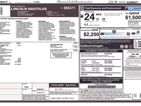 New 2025 Lincoln Nautilus Premier w/ Equipment Group 102A image 4