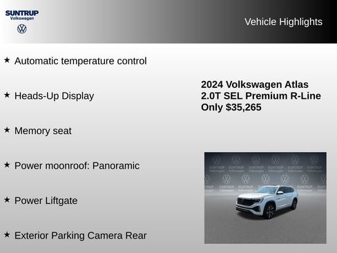Used 2024 Volkswagen Atlas SEL Premium R-Line AWD/4WD image 16