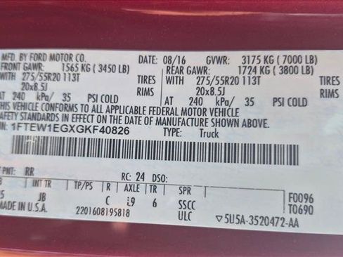 Used 2016 Ford F150 XLT w/ Equipment Group 302A Luxury AWD/4WD image 22