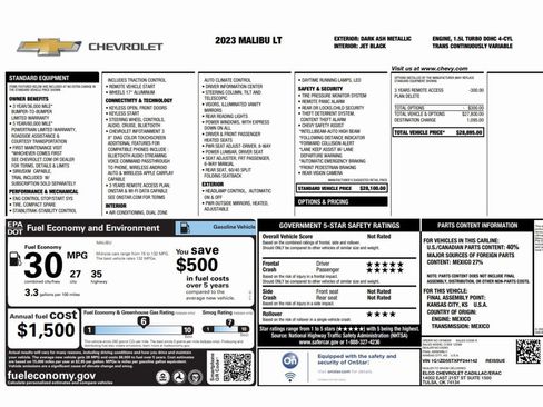 Used 2023 Chevrolet Malibu LT image 2