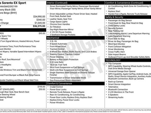 Used 2019 Kia Sorento EX image 11