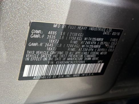Used 2016 Subaru Outback 2.5i Limited AWD/4WD image 23