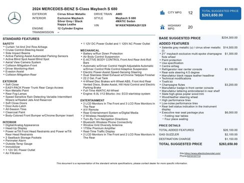 Used 2024 Mercedes-Benz Maybach S 680 4MATIC image 3