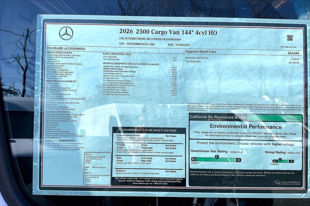 New 2026 Mercedes-Benz Sprinter 2500 image 12