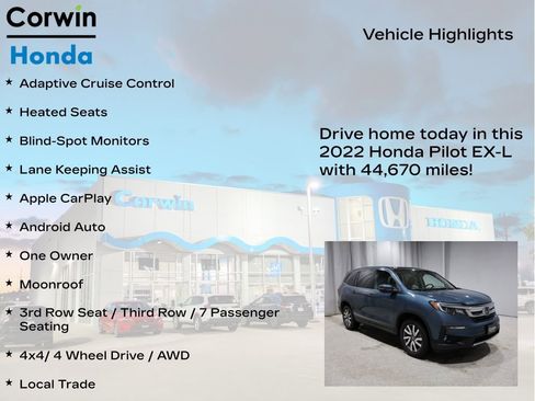 Used 2022 Honda Pilot EX-L image 6