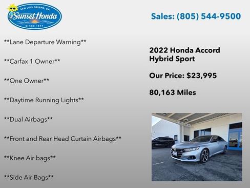 Certified 2022 Honda Accord Sport image 7