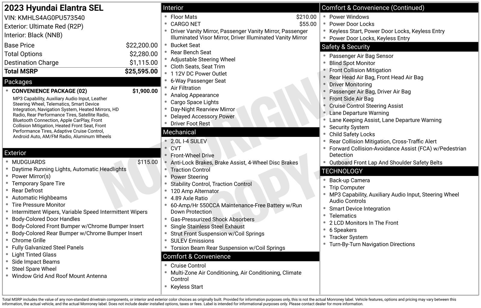 Certified 2023 Hyundai Elantra SEL w/ Convenience Package FWD image 39