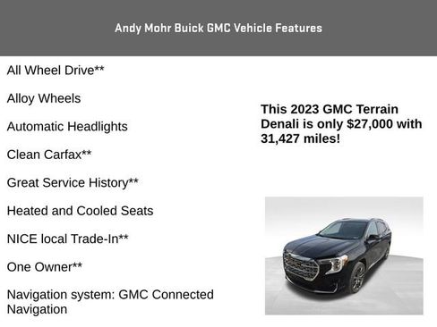 Used 2023 GMC Terrain Denali w/ Black Diamond Edition image 8