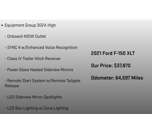 Used 2021 Ford F150 XLT w/ Equipment Group 302A High AWD/4WD image 6