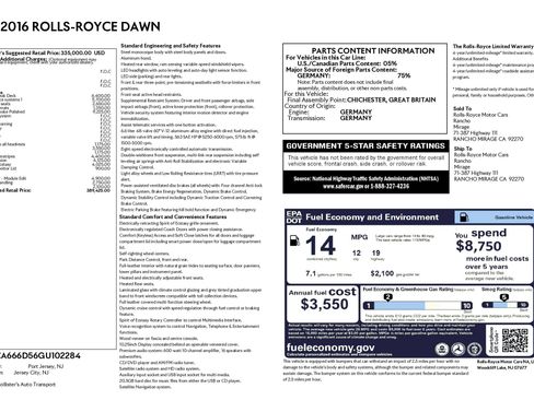 Used 2016 Rolls-Royce Dawn RWD image 2