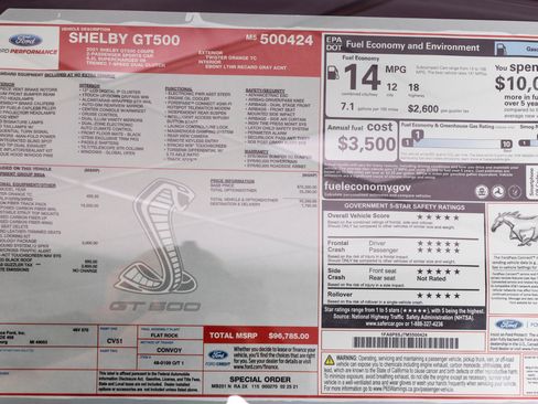 Used 2021 Ford Mustang Shelby GT500 w/ Carbon Fiber Track Pack image 75