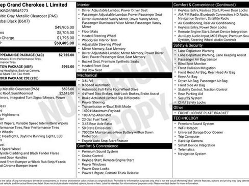 New 2024 Jeep Grand Cherokee L Limited w/ Black Appearance Package AWD/4WD image 29