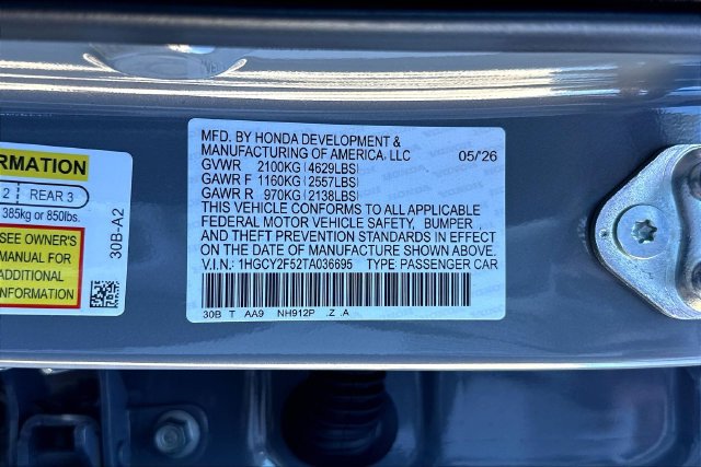 New 2026 Honda Accord Sport image 8