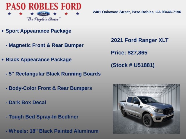Used 2021 Ford Ranger XLT w/ Equipment Group 302A High AWD/4WD image 13