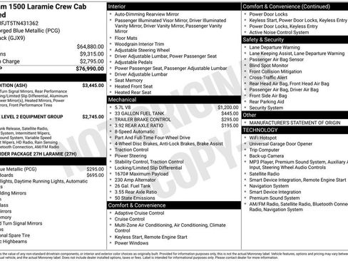 New 2026 RAM 1500 Laramie w/ Night Edition AWD/4WD image 32