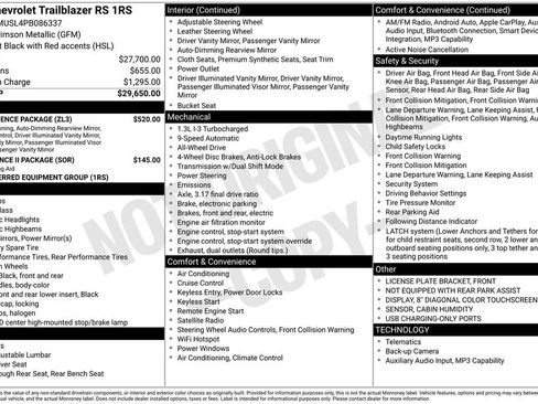 Certified 2023 Chevrolet TrailBlazer RS w/ Convenience Package image 38