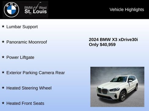 Used 2024 BMW X3 xDrive30i w/ Convenience Package image 16
