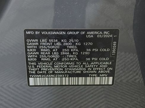 Used 2024 Volkswagen Atlas Cross Sport SE image 36
