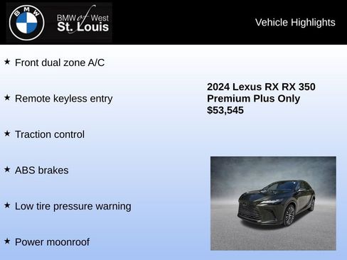 Used 2024 Lexus RX 350 Premium Plus w/ Convenience Package image 8