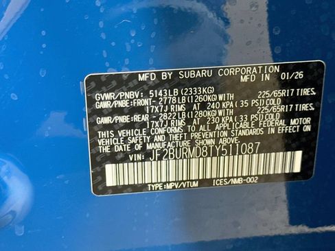 Certified 2026 Subaru Outback Wilderness AWD/4WD image 43
