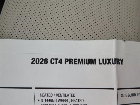New 2026 Cadillac CT4 Premium Luxury RWD image 9