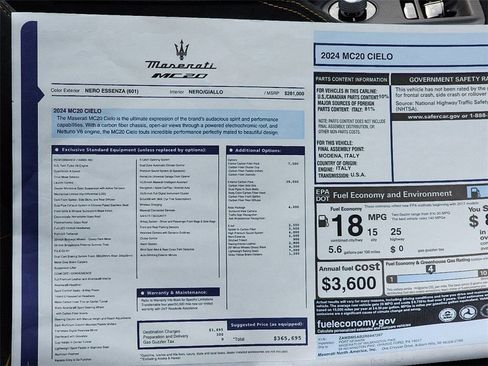 New 2024 Maserati MC20 Cielo image 33
