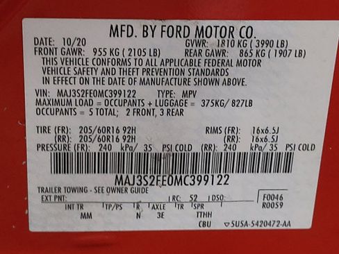 Used 2021 Ford EcoSport S FWD image 33