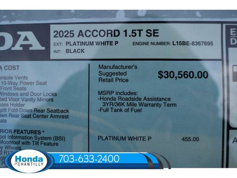 New 2025 Honda Accord SE image 39