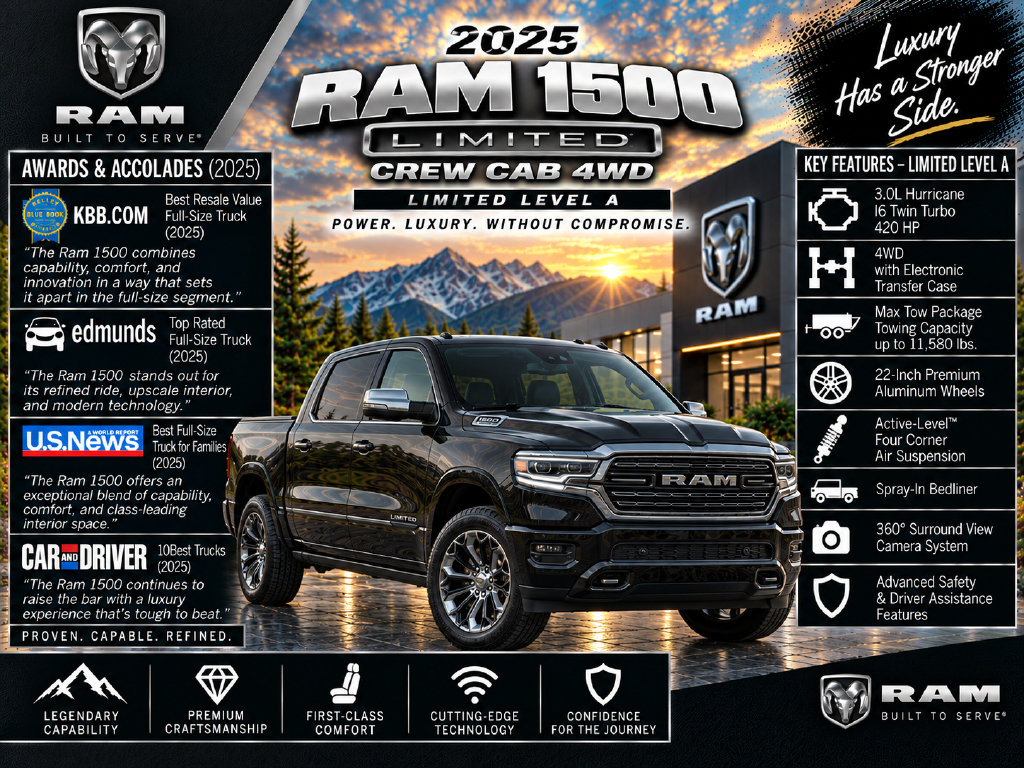 Used 2025 RAM 1500 Limited AWD/4WD image 2