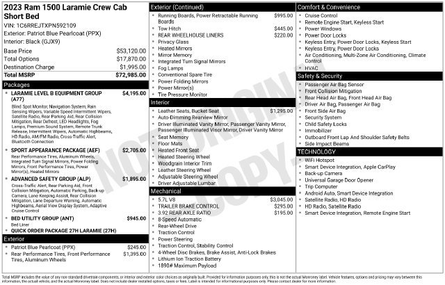 Used 2023 RAM 1500 Laramie RWD image 31