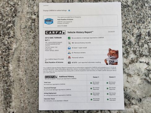 Used 2012 GMC Terrain SLT image 8