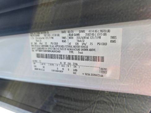 Used 2021 Ford Transit 250 148 High Roof w/ Load Area Protection Package RWD image 23