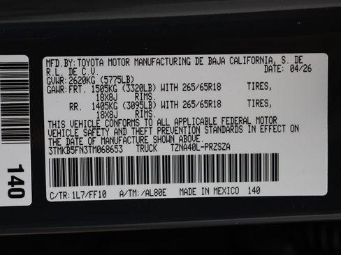 New 2026 Toyota Tacoma SR5 RWD image 31